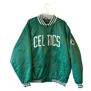Reebok Boston Celtics Green Bomber Jacket Size XL
